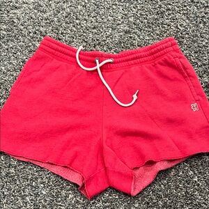 HOMAGE Bright Red Terry Drawstring Athletic Shorts